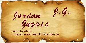 Jordan Gužvić vizit kartica